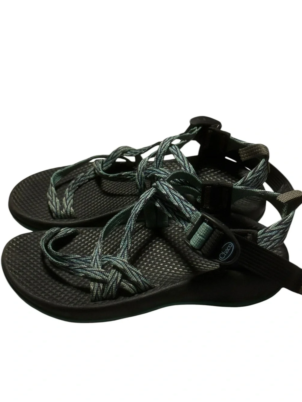 Chaco Kids ZX1 Classic Strappy Sandals – Teal/Green Pattern size 2